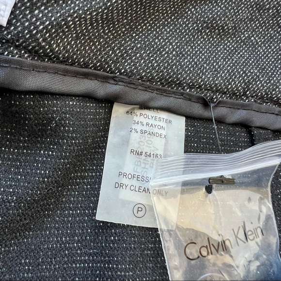 Calvin Klein NWT Modern Fit Trousers Charcoal Gray Business Size 10 Petite - Picture 7 of 7